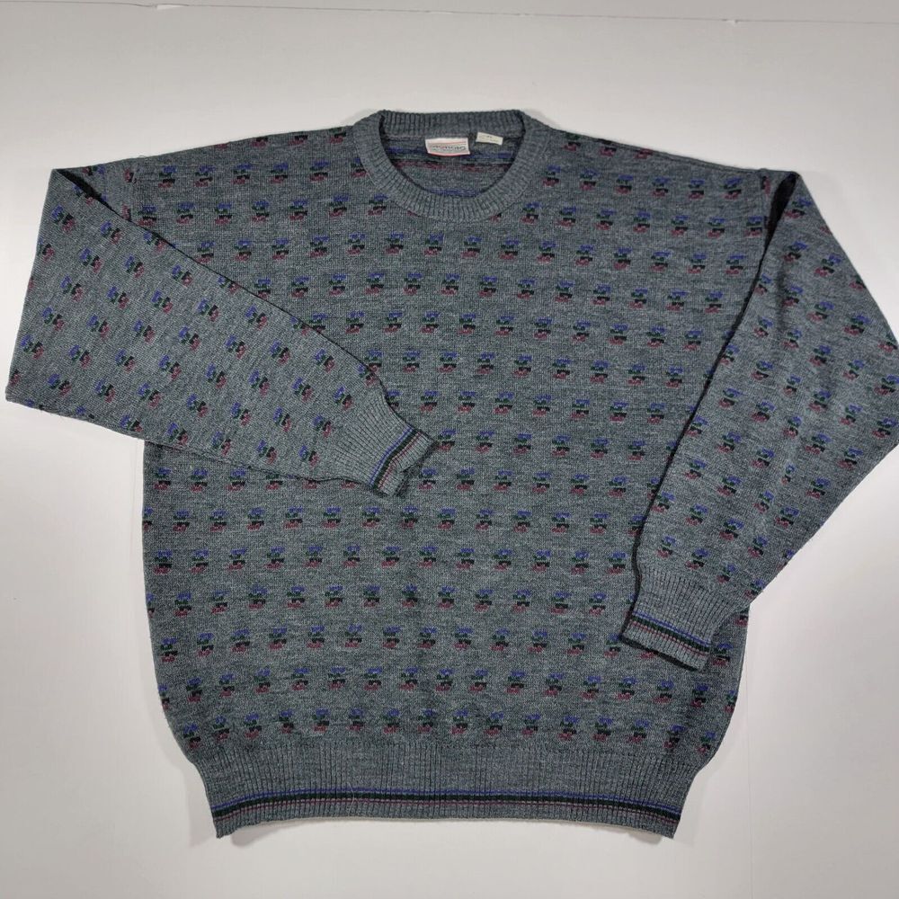 VTG Giorgio Di Firenze Men's Pullover Sweater Crew Neck Wool Acrylic Size XL - Picture 1 of 10